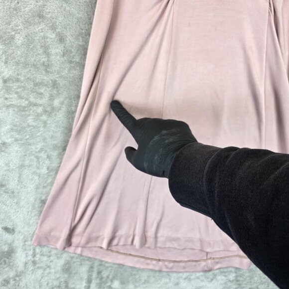 Banana Republic Dress Womens Small Cowl Neck Sleeveless Midi Ruched Monogram - Picture 10 of 13